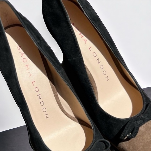 🌻Sacha London "BELLE" Suede Color Block Pumps Heels Size 8.5 - Picture 6 of 8